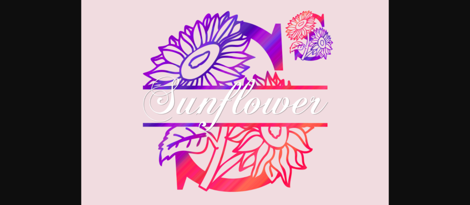 Sunflower Split Font Poster 3