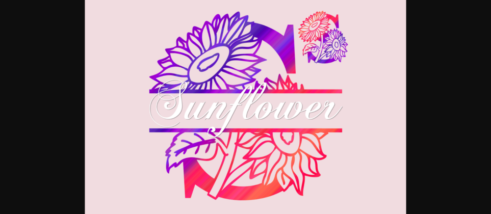 Sunflower Split Font Poster 1