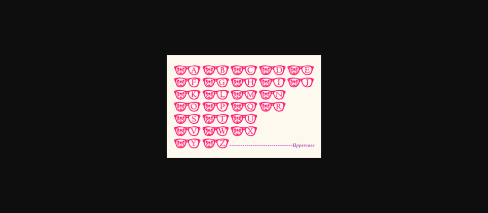 Sunglassess Monogram Font Poster 6