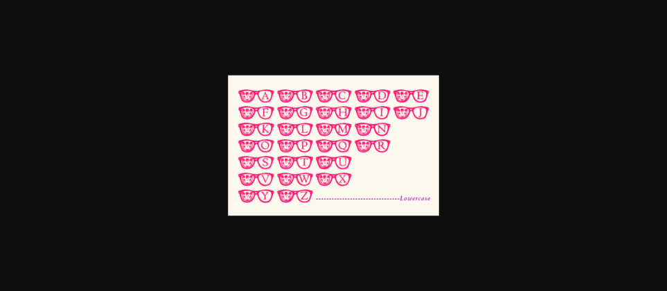 Sunglassess Monogram Font Poster 7