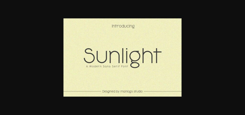 Sunlight Font Poster 3