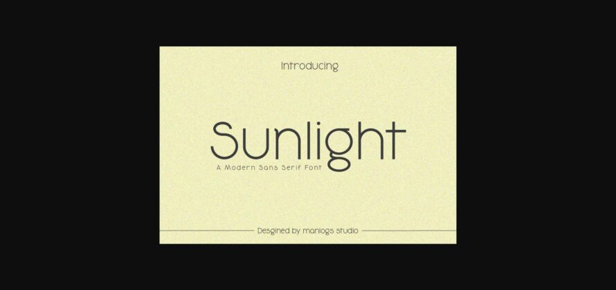 Sunlight Font Poster 3