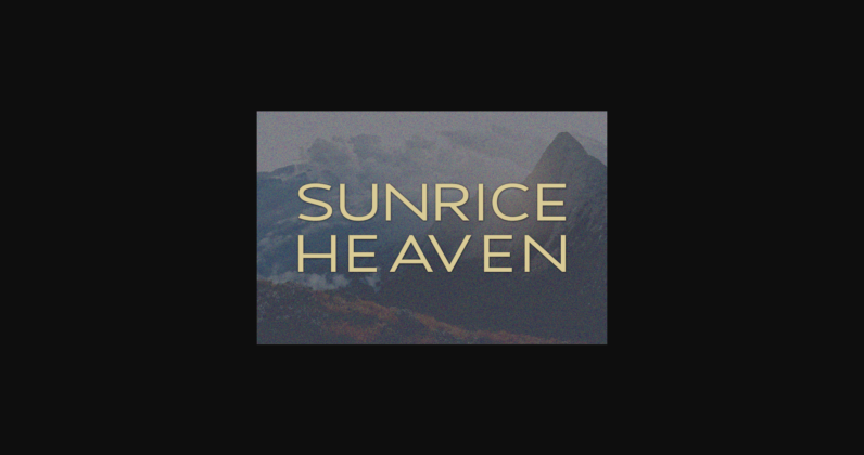 Sunrice Heaven Font Poster 3