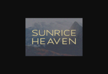 Sunrice Heaven Font Poster 1