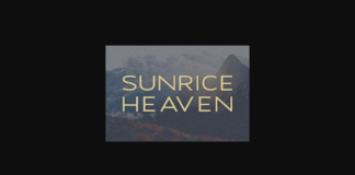 Sunrice Heaven Font Poster 1