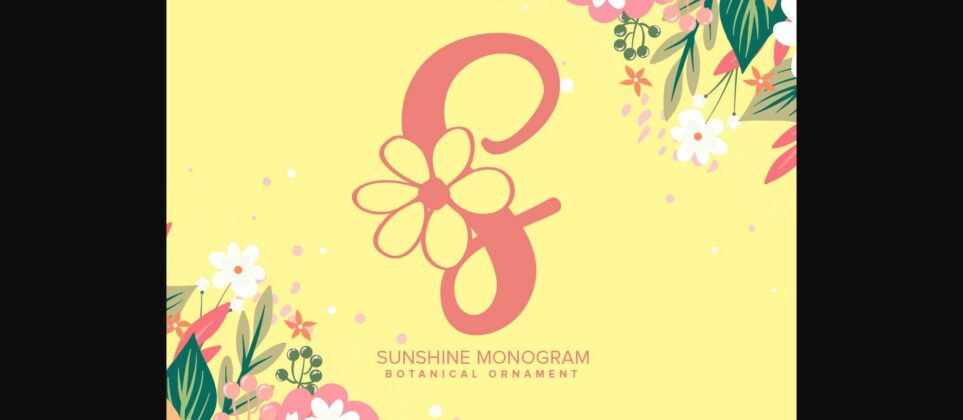 Sunshine Monogram Font Poster 3