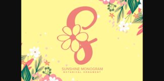 Sunshine Monogram Font Poster 1