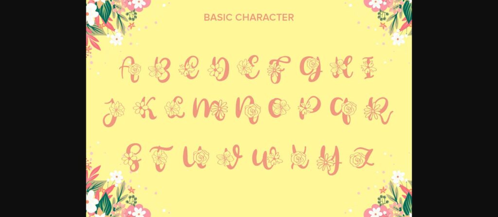 Sunshine Monogram Font Poster 7