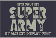 Super Army Font Poster 1
