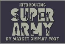Super Army Font Super Army Font Poster 1