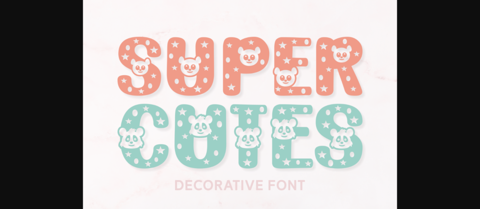 Super Cutes Font Poster 3