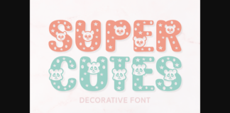 Super Cutes Font Poster 1