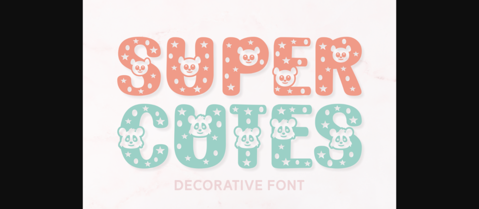 Super Cutes Font Poster 1