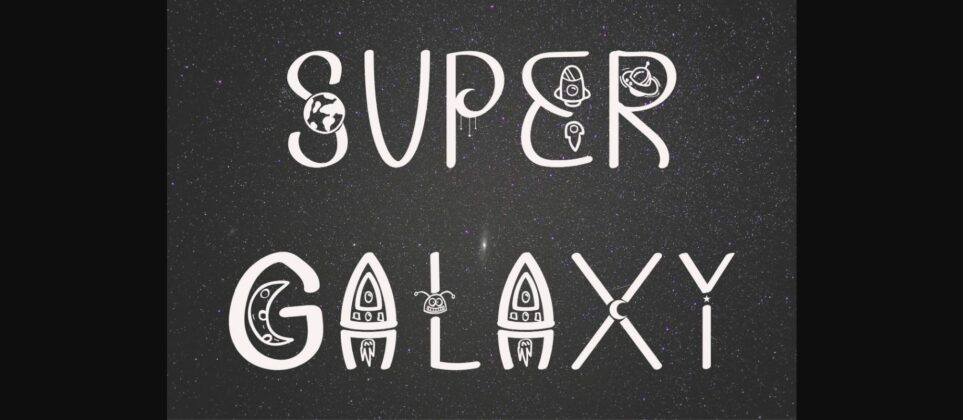 Super Galaxy Font Poster 3