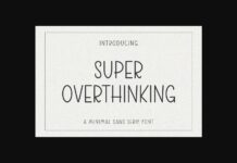 Super Overthinking Font Poster 1