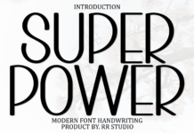 Super Power Font Poster 1