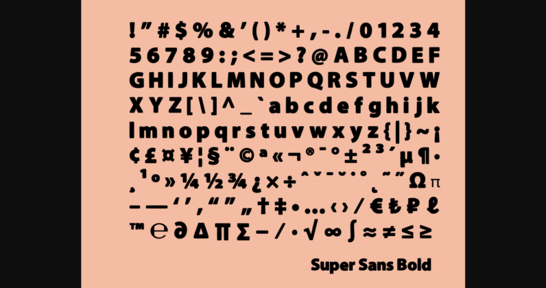 Super Sans Font Poster 5