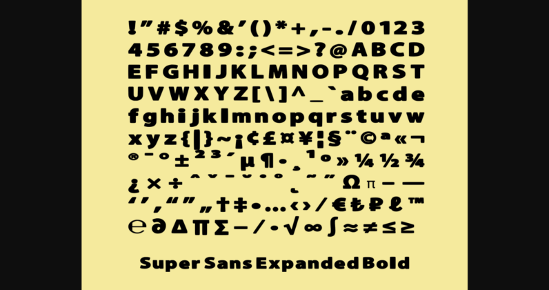 Super Sans Font Poster 6
