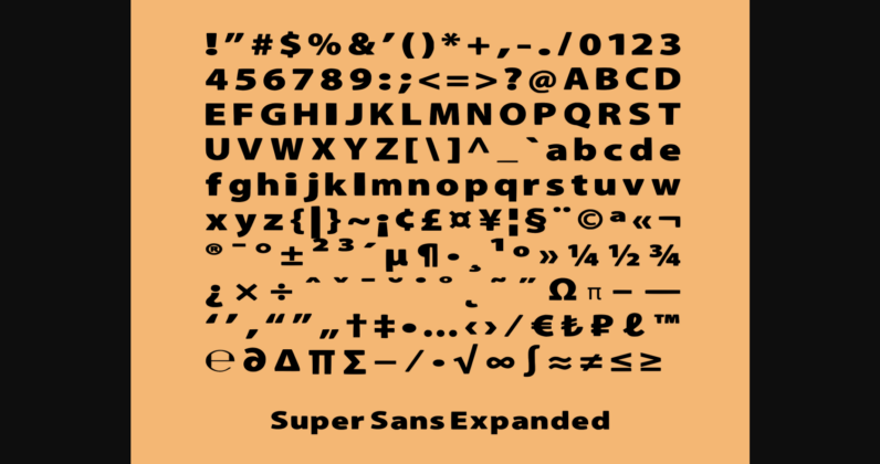 Super Sans Font Poster 7