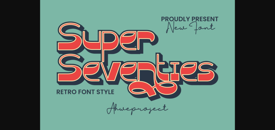 Super Seventies Font Poster 3
