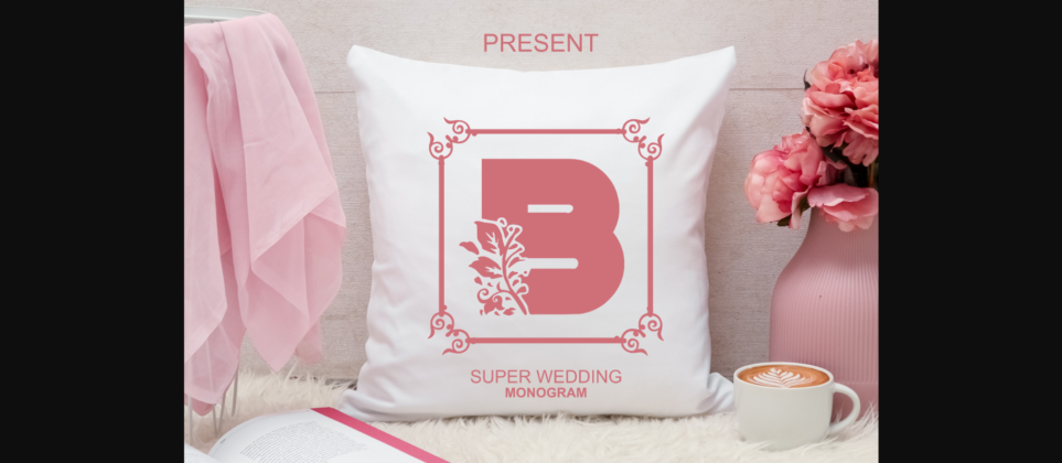 Super Wedding Monogram Font Poster 3