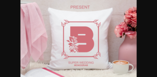Super Wedding Monogram Font Poster 1