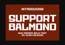 Support Balmond Font Poster 1