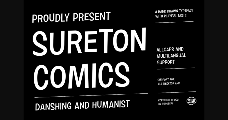 Sureton Comics Font Poster 3