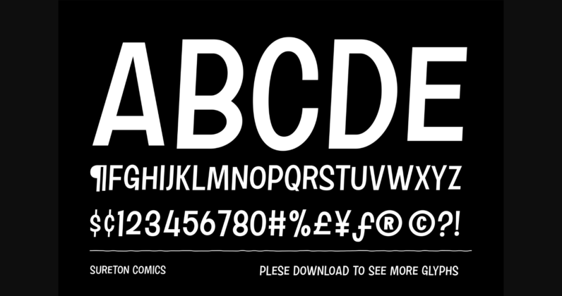 Sureton Comics Font Poster 7