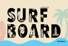 Surf Boards Font Poster 1