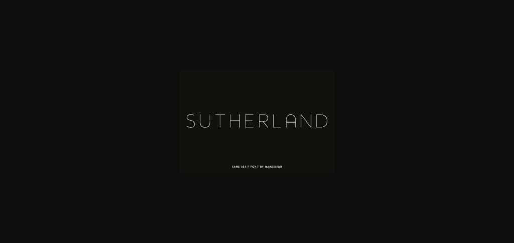 Sutherland Font Poster 3