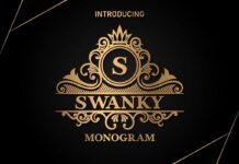 Swanky Monogram Font Poster 1