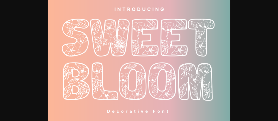 Sweet Bloom Font Poster 3