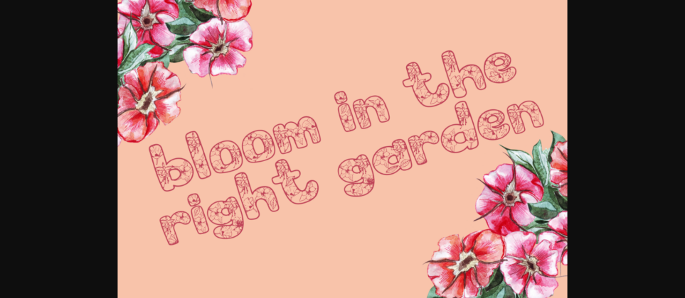 Sweet Bloom Font Poster 8