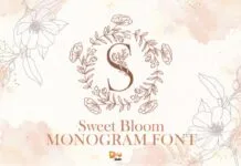 Sweet Bloom Monogram Font Poster 1