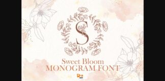 Sweet Bloom Monogram Font Poster 1