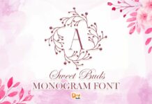 Sweet Buds Monogram Font Poster 1