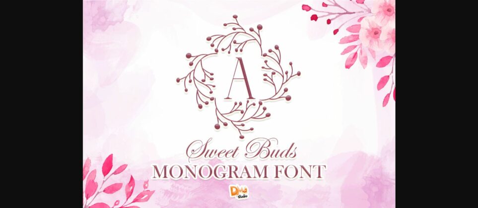 Sweet Buds Monogram Font Poster 1