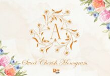 Sweet Cherish Monogram Font Poster 1