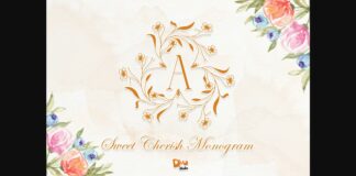 Sweet Cherish Monogram Font Poster 1