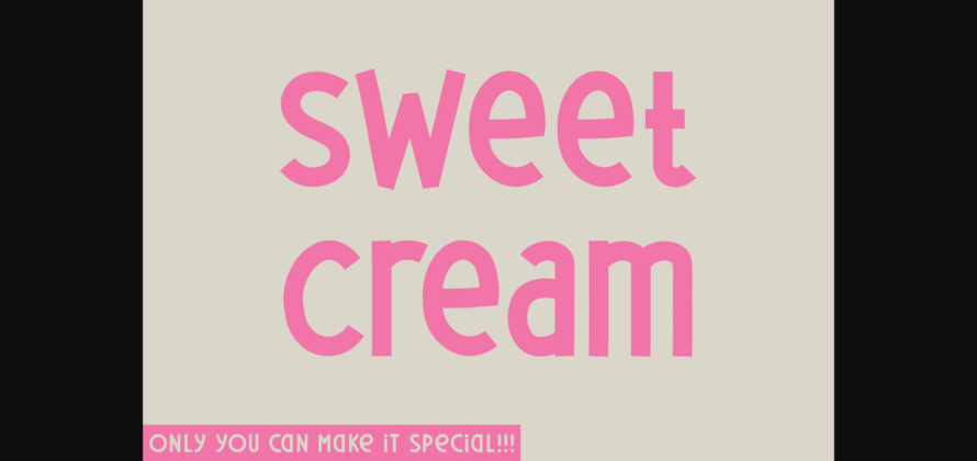 Sweet Cream Font Poster 3