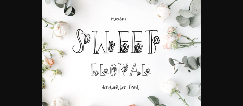 Sweet Floral Font Poster 3