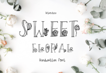 Sweet Floral Font Poster 1