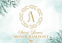 Sweet Leaves Monogram Font Poster 1