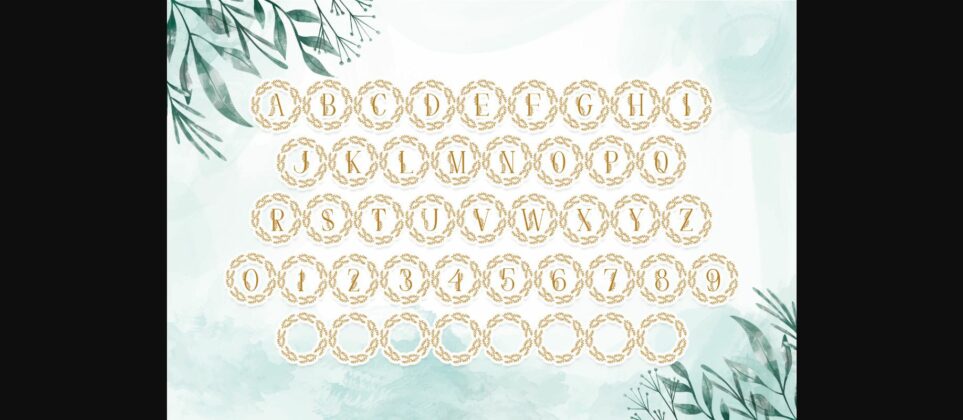 Sweet Leaves Monogram Font Poster 6