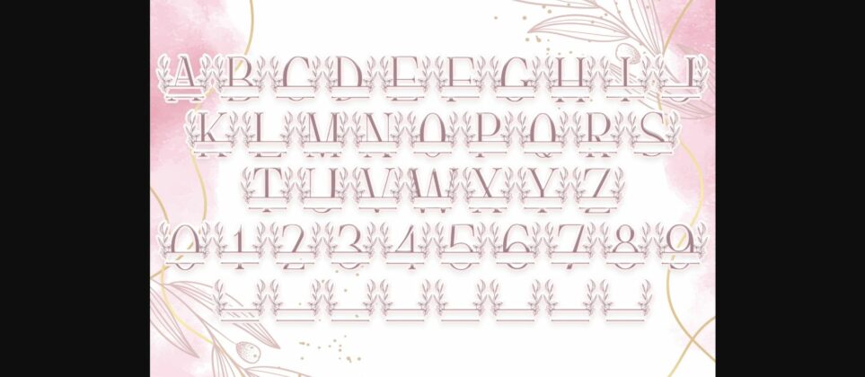 Sweet Lily Line Monogram Font Poster 6
