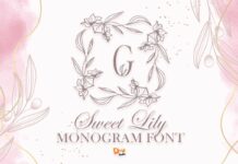 Sweet Lily Monogram Font Poster 1