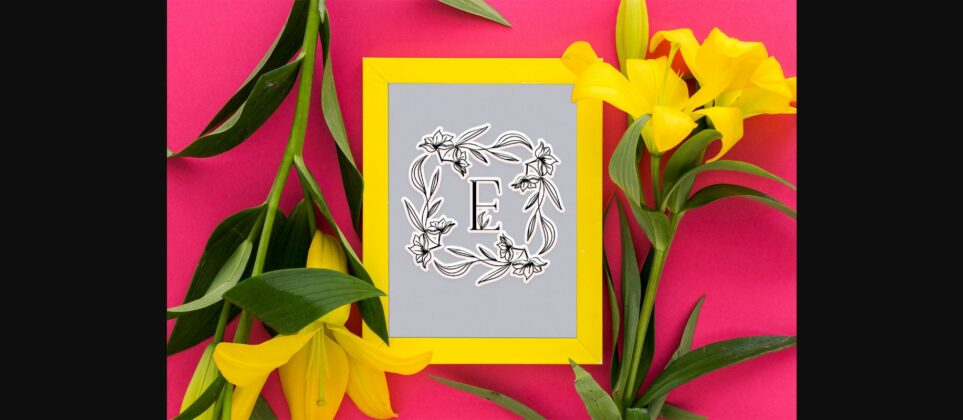 Sweet Lily Monogram Font Poster 5