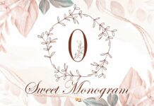 Sweet Monogram Wreath Font Poster 1