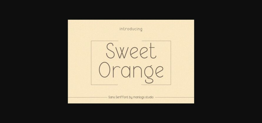 Sweet Orange Font Poster 3